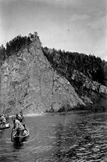 Russian Federation Prints: Rocks on the Shore of the Mrassu River Between Srednii Chilei and Ust'-Anzas Uluses