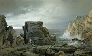 Cloudy Gallery: A Rocky Coast, 1877. Creator: William Trost Richards