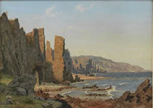 Kyhn Vilhelm Prints: A Rocky Coast. Ro, Bornholm, 1843. Creator: Vilhelm Kyhn