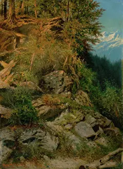 Eduard Prints: Rocky hillside in a mountain landscape, 1903. Creator: Eduard Majsch