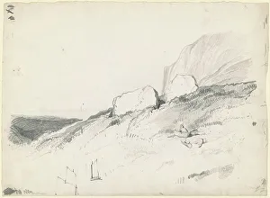 Cheney Seth Wells Prints: Rocky Landscape, c. 1835-1840. Creator: Seth Wells Cheney