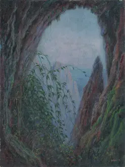 Czlder Prints: Rocky Landscape, early 20th century. Creator: Dezider Czolder