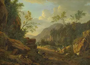 Rocky Prints: Rocky Landscape in the Evening Light, 1665-1670. Creator: Johann Franciscus Ermels