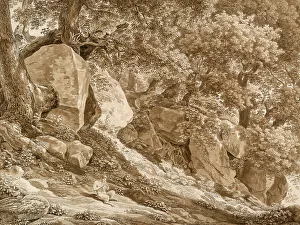 Laid Card Prints: Rocky Landscape with Pan Playing His Flute (In the Park of the Villa Chigi)