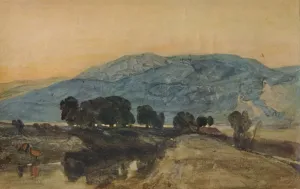 Cotman Prints: Rocky Landscape, Sunset, 1923. Artist: John Sell Cotman