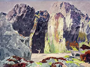 Rocky Prints: A Rocky Shore, 1900-1924. Creator: John Duncan