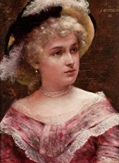 Neckline Prints: Rococo Lady, 1881. Creator: Aleksander Gierymski