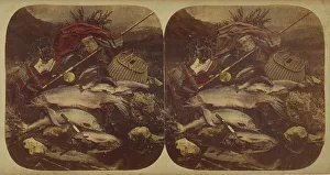 Highlands Scotland Prints: The Rod. A Scene in the Highlands. about 1865. Creator: Unknown