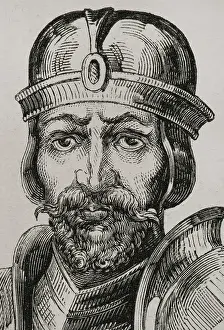 1853 Prints: Roderick, (Rodrigo), last Visigothic king, (710 to 711), 1853. Creator: Unknown