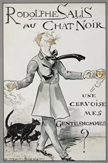 Cabaret Collection: Rodolphe Salis au Chat Noir, c. 1890. Creator: Tiret-Bognet, Georges (1855-1935)