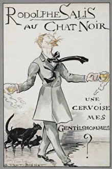 Variety Show Prints: Rodolphe Salis au Chat Noir, c. 1890. Creator: Tiret-Bognet, Georges (1855-1935)