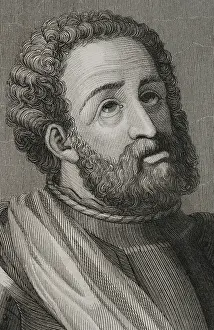 Rodrigo Diaz de Vivar, known as El Cid Campeador (c1043-1099), Castilian nobleman, knighted, 1853. Creator: Antonio Roca Sallent