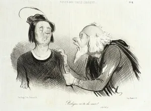 Facial Expressions Prints: Rodrigue as-tu du coeur? (Le Cid), 1841. Creator: Honore Daumier