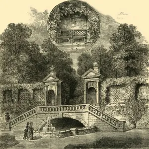 Walford Edward Prints: Rogers Seat and Inigo Jones Gateway, Holland House, c1876. Creator: Unknown