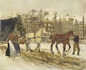 Breitner George Hendrik Prints: The Rokin, Amsterdam, 1923. Creator: George Hendrik Breitner