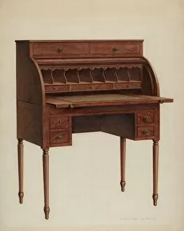 Elegant Collection: Roll-top Desk, 1941. Creator: M. Rosenshield-von-Paulin
