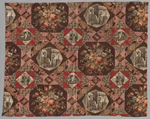 Roller Printed Prints: Roller Printed Cotton Textile, 19th century. Creator: Unknown