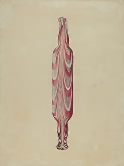 Glasswork Prints: Rolling Pin (Glass), c. 1938. Creator: Donald Williams