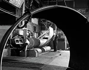 Rolling Prints: Rolling plate at Edgar Allens steel foundry, Sheffield, South Yorkshire, 1964. Artist