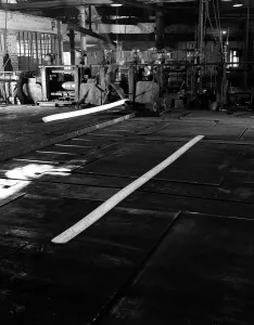 Steelworker Prints: Rolling steel, J Beardshaw & Sons, Sheffield, South Yorkshire, 1963