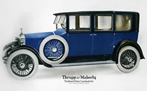White Walled Tyre Prints: Rolls-Royce enclosed drive landaulette with partition behind the driver, c1910-1929(?)