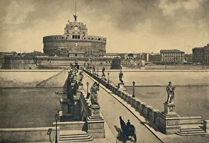 Enrico Collection: Roma - Bridge and Castle of St. Angelo, 1910