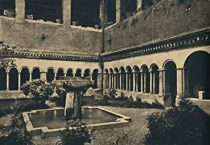 Cento Vedute Classiche Di Roma Prints: Roma - Cloisters of SS. Quattro Coronati on the Caelian Hill. Built in 1113, 1910