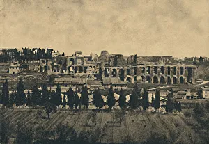 Cento Vedute Classiche Di Roma Prints: Roma - Grand remains of the substructures of the palace of Septimius Severus, 1910