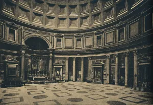 Roma - Interior of the Pantheon, now church of S. Maria ad Martyres, 1910 Roma - Interior of the Pantheon, now church of S. Maria ad Martyres, 1910