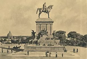 Enrico Collection: Roma - Janiculum Hill - Monument to Garibaldi, by Emilio Gallori, 1895, 1910