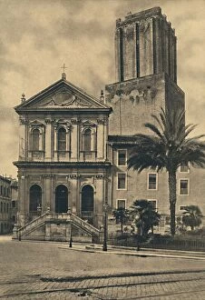 Enrico Collection: Roma - Via Nazionale. Church of St. Catherine and the Tower of the Militie, 1910