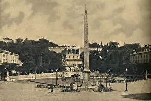 Enrico Collection: Roma - Obelisk, fountains and square of the Popolo. - Terraces of the Pincio public park, 1910