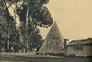 Enrico Collection: Roma - Sepulchal pyramid of Caius Caestius - Gate of Saint Paul on the Ostia road, 1910
