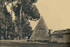 Roma - Sepulchal pyramid of Caius Caestius - Gate of Saint Paul on the Ostia road, 1910