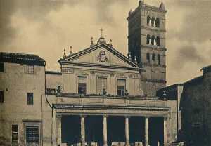 Roma - St. Caecilias Church Temple by Bramante in the Cloisters of S. Pietro in Montorio on the Ja