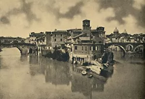 Enrico Collection: Roma - Tiberine Island and the ancient Bridges Caestius and Fabritius, 1910