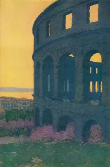 Hodder Stoughton Prints: The Roman Amphitheater at Pola, 1913. Artist: Jules Guerin