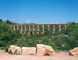 Aqueduct Collection: Roman aqueduct in Tarragona, known as the Devils Bridge. 1st century