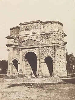 Baldus Prints: [Roman Arch at Orange], 1851. Creator: Edouard Baldus