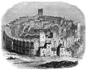 The Roman arena in Arles, Provence, France, in 1666 (1882-1884)