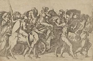 Antonio Fantuzzi Gallery: A Roman Army on the March - Troop Convoy, 1540-45. Creator: Antonio Fantuzzi