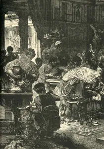 A Roman Banquet, 1890. Creator: Unknown A Roman Banquet, 1890. Creator: Unknown