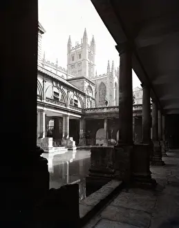Hot Springs Prints: Roman Baths, Bath, Somerset, c1955. Creator: Arthur Charles Kirby Ware