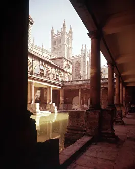 Hot Springs Prints: Roman Baths, Bath, Somerset, c1955. Creator: Arthur Charles Kirby Ware
