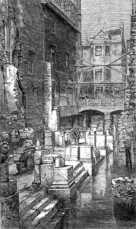 Kemp Prints: Roman baths discovered at Bath, 1883. Creator: Kemp