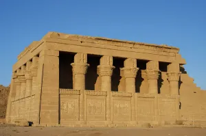 Roman Birth House of Mammisi, Temple complex, Dendera, Egypt, 2019. Creator: LTL