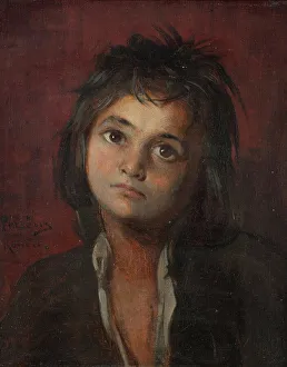 Edvard Perséus Prints: Roman boy. Study, late 19th century. Creator: Edvard Perseus