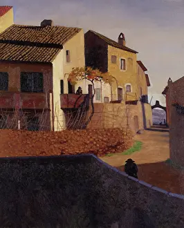Vallotton Prints: Roman bridge in Cagnes, 1923. Creator: Vallotton, Felix Edouard (1865-1925)