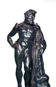 Penis Prints: Roman bronze statuette of Hercules with his lion skin and club, 1st-2nd century BC