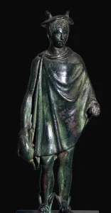 Good Fortune Prints: Roman bronze statuette of Mercury carrying a purse